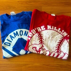 Lot of 2 baseball/softball shirts! Size L